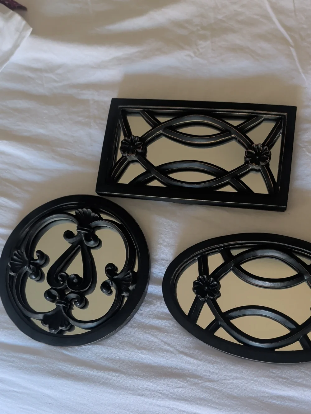 Southern Living Black Decorative Wall Mirror Set - Elegant Home Wall Decor